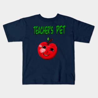 Teacher Teachers Teach Teaching teacher’s pet smiling red apple Kids T-Shirt